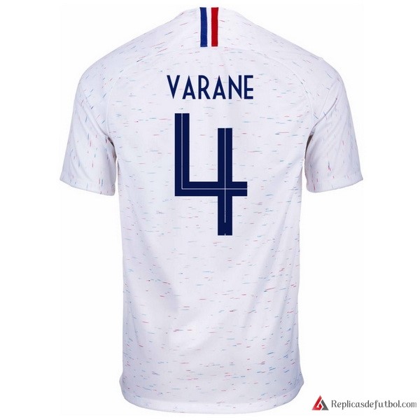 Camiseta Seleccion Francia Segunda equipación Varane 2018 Blanco